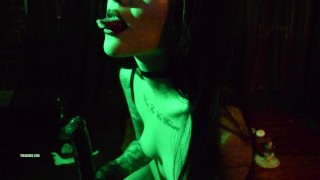 Malevolent teaser (witchy goth slut wants to fuck demon cock)