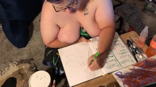Boobs Ross — failed pin-up girl speed Sketch — julyathon 17