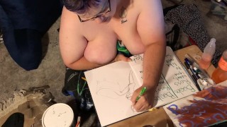 Boobs Ross — failed pin-up girl speed Sketch — julyathon 17