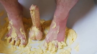 Fun with butter and dildo