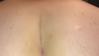 Close up of me fucking my hole with my huge dildo