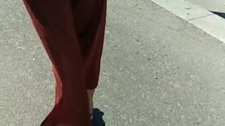 Slow Motion Ass Bounce on the street