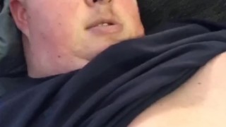 Cumming on My Chest: Laying on the Couch