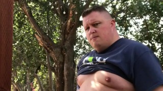 Jerking Off in my Campsite in the Mountains