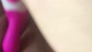 Fucking Pussy with Rabbit Vibrator