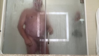 Fun in the Texas Hotel Shower