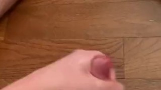 Horny football jock cums all over big feet