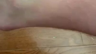 Horny football jock cums all over big feet