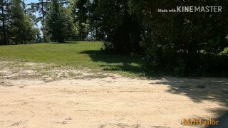 Quick fuck and cum dump at public campground