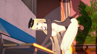 Noragami Hentai Bishamon Fucks in the Courtyard