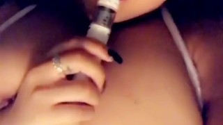 Vaping with titties out
