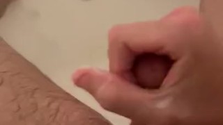Cumming hard in the shower