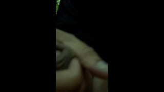 Taste my cum in the hot summer evening ( amateur cum to the camera )
