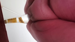 BBWFISTSLUT extreme anal bottle insertion