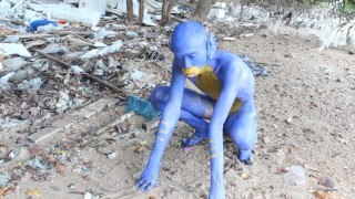 Body Painting, Bodypaint - Blue Digitmon