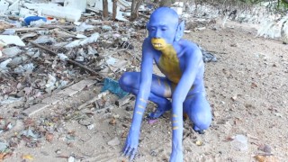 Body Painting, Bodypaint - Blue Digitmon