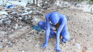 Body Painting, Bodypaint - Blue Digitmon