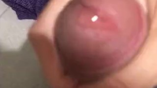So horny in a shopping mall toilet / wearing new underwear and jerking off
