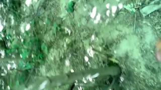 Amateur teen big cumshot public park