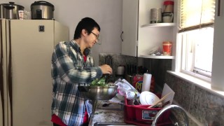 I toss salad for the first time and encourage all of you to try it too!