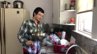 I toss salad for the first time and encourage all of you to try it too!