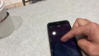 He controls my orgasms in public - shopping mall (LUSH)