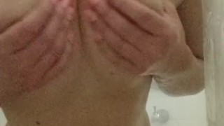 Shower time with baby oil