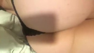  Red Head Cums In Tight Black Panties