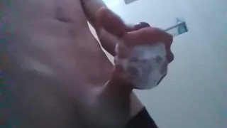 Big dick Bustin a nut in slow motion