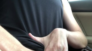 Girl Masturbates and Cums in the Car on Road Trip - Jenna Noelle