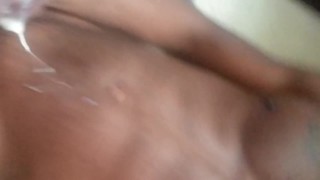 Black Cock jerking and Cumming