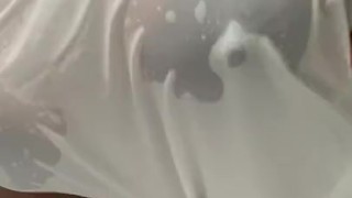 Got WET doing the dishes