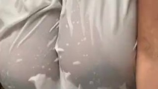 Got WET doing the dishes