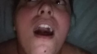 Watch Thick girl's cumming face as she orgasms after playing with her pussy