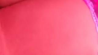 PAWG's fat pussy swallows her thong