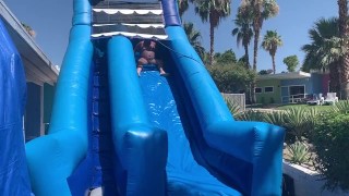 Naked Waterslide at 'Bears on the Prowl' at the CCBC Resort