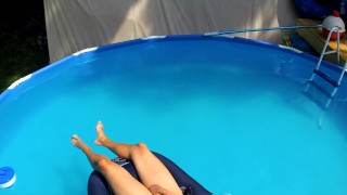 Drone Spy Naked Sexy Male In Pool - Voyeur, nudist, caught