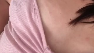Playing with my boobs