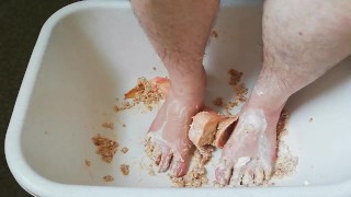 Fun with whipped cream, waffles and dildo