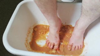 Fun with fruit cocktail and cake