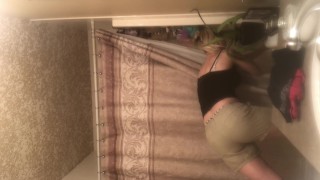 Step Mom Tight body MILF spied getting into the shower! more coming i hope!