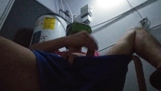 Jerking off solo while wearing vr headset watching gay porn.