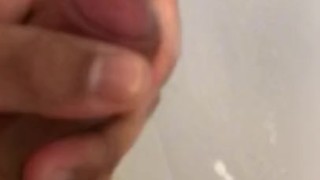 Huge cumshot in slow motion
