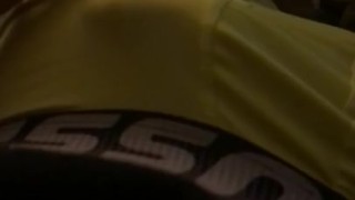 Rubbing cock slowly