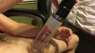 Big Cock gets Pumped followed by solo cumshot