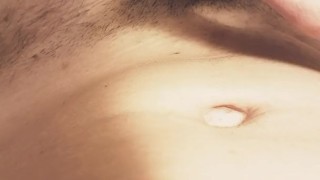 boy jerking in hotel room and cums on sink in bathroom lad hung