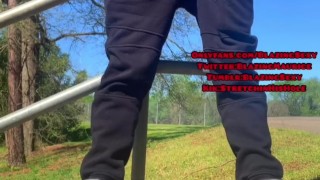 BIG BLACK PRETTY DICK PUBLIC J/O CUMSHOT