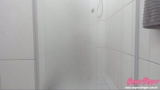 Tomando um banho gostoso