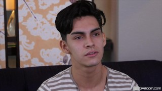 Young Latino Twink Does The Splits Before Taking Casting Agents Big Cock