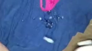 Cumming on bella Thorne panties (really bella Thornes panties)